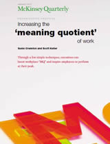 Increasing the ‘meaning quotient’ of work