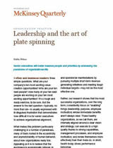 Leadership and the art of plate spinning